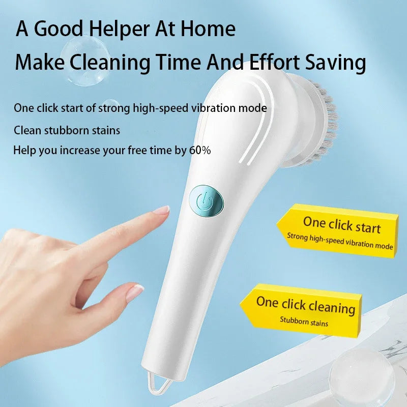 “Wireless Handheld Cleaning Brush – Say Goodbye to Dirt, Hello to Sparkle!”
