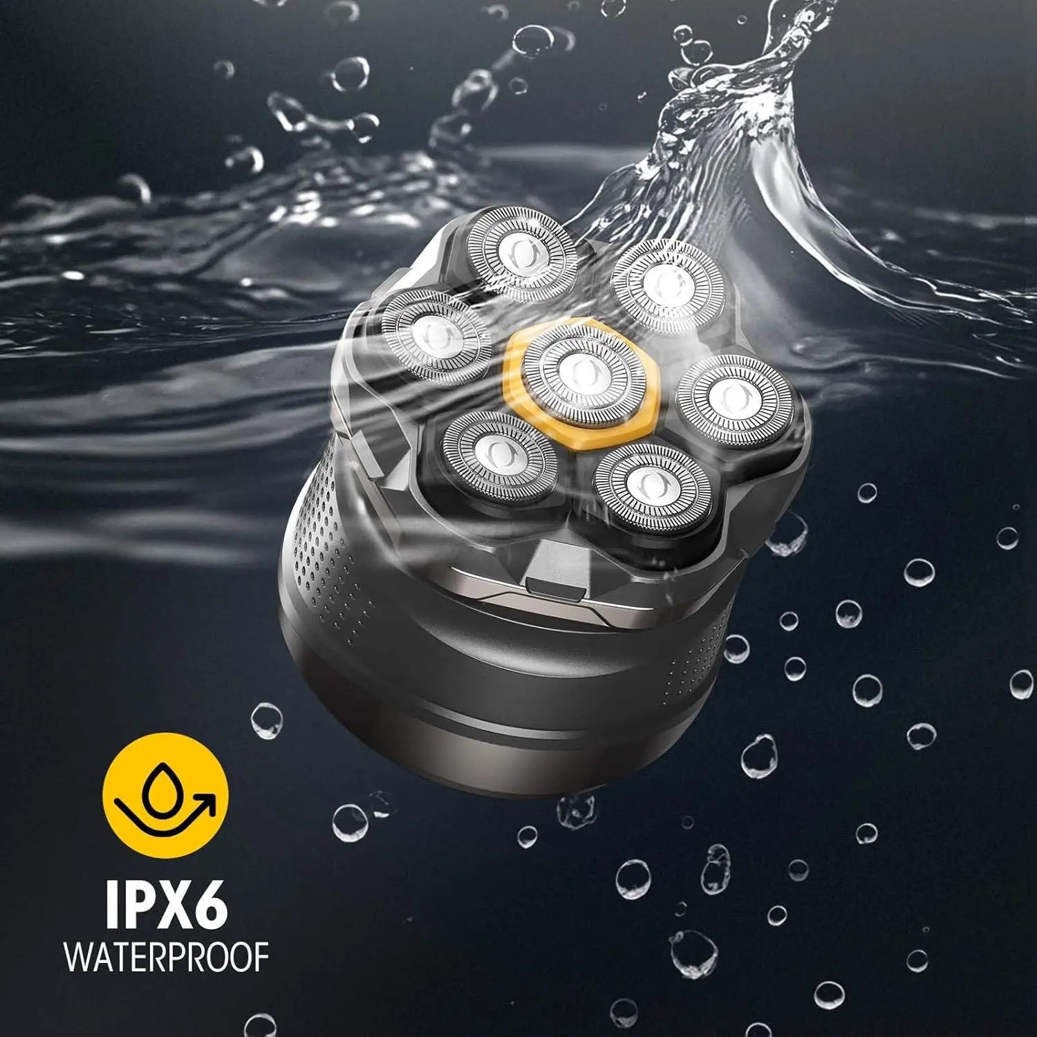 6D Floating Electric Shaver for Men Bald Head Shaver Wet Dry Beard Hair Trimmer Rechargeable Bald Head Shaving Machine