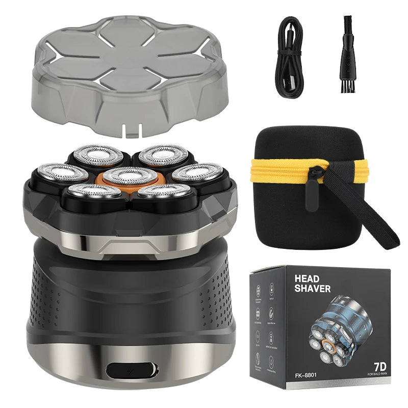6D Floating Electric Shaver for Men Bald Head Shaver Wet Dry Beard Hair Trimmer Rechargeable Bald Head Shaving Machine