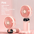 “USB Handheld Mini Fan – Foldable, Portable & 5-Speed Cooling with Phone Stand!”